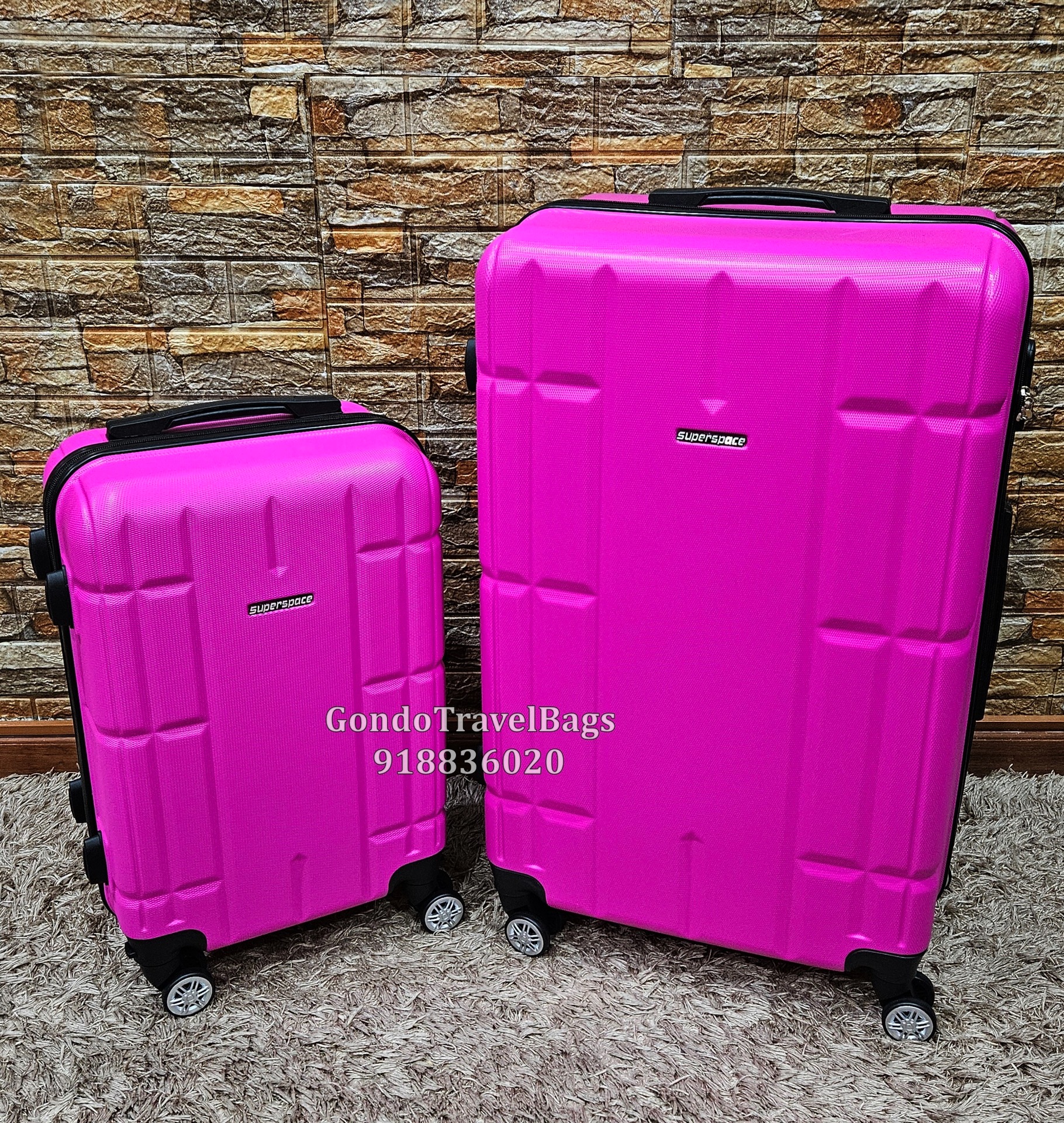 Conjunto de 2 Malas de Viagem ABS - 1 Porão 32Kg + 1 Cabine 10 a 15Kg