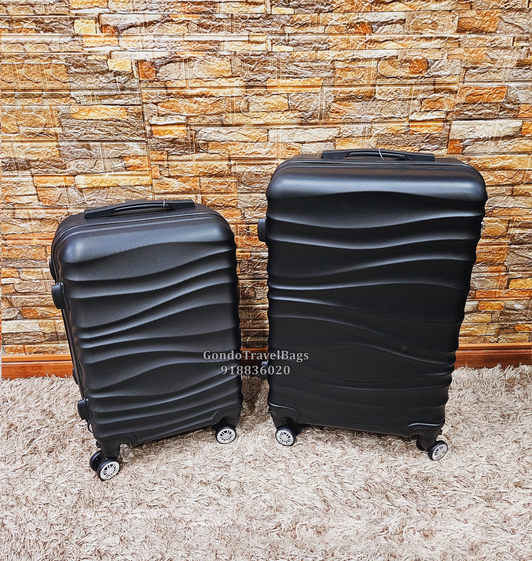 Conjunto de 2 Malas de Viagem ABS - 1 Porão 23Kg + 1 Cabine 10Kg