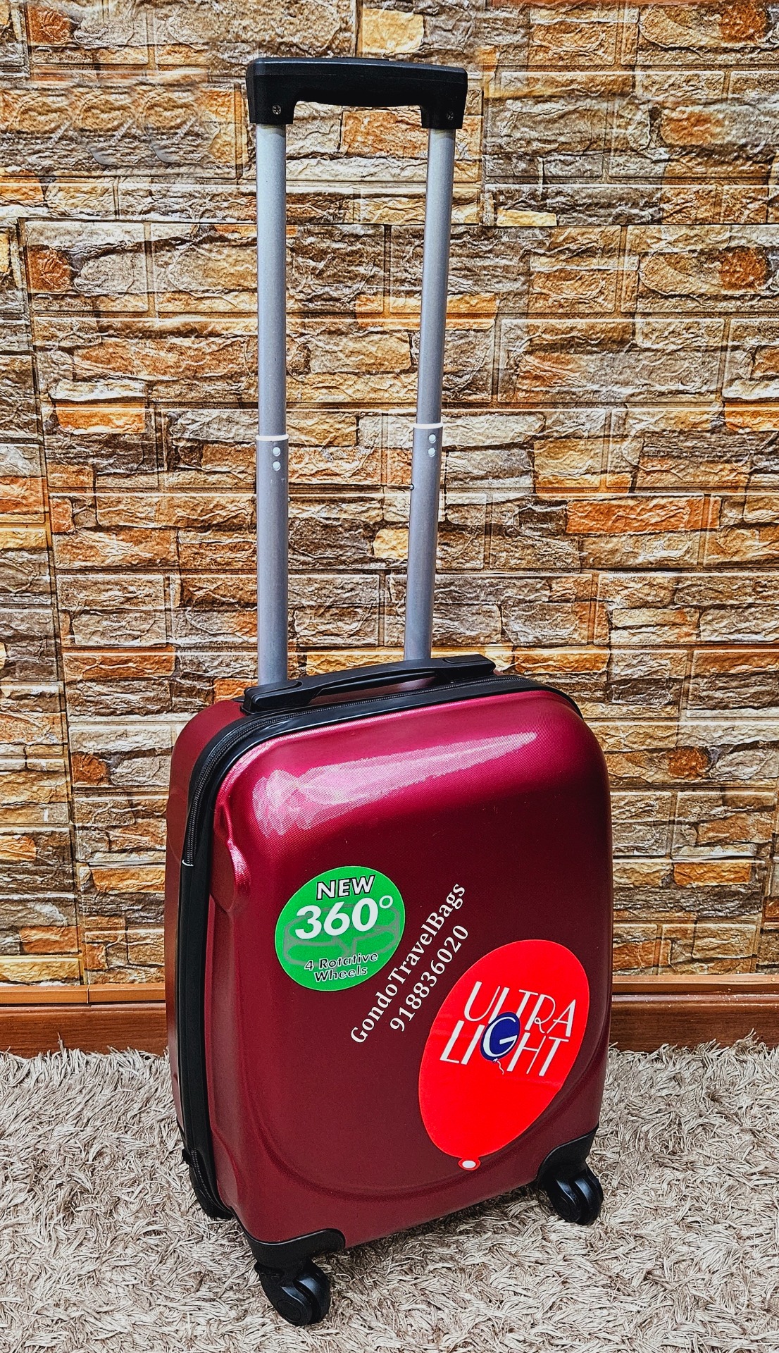 Mala de Cabine Com Trolley 50cm - Padrão Liso