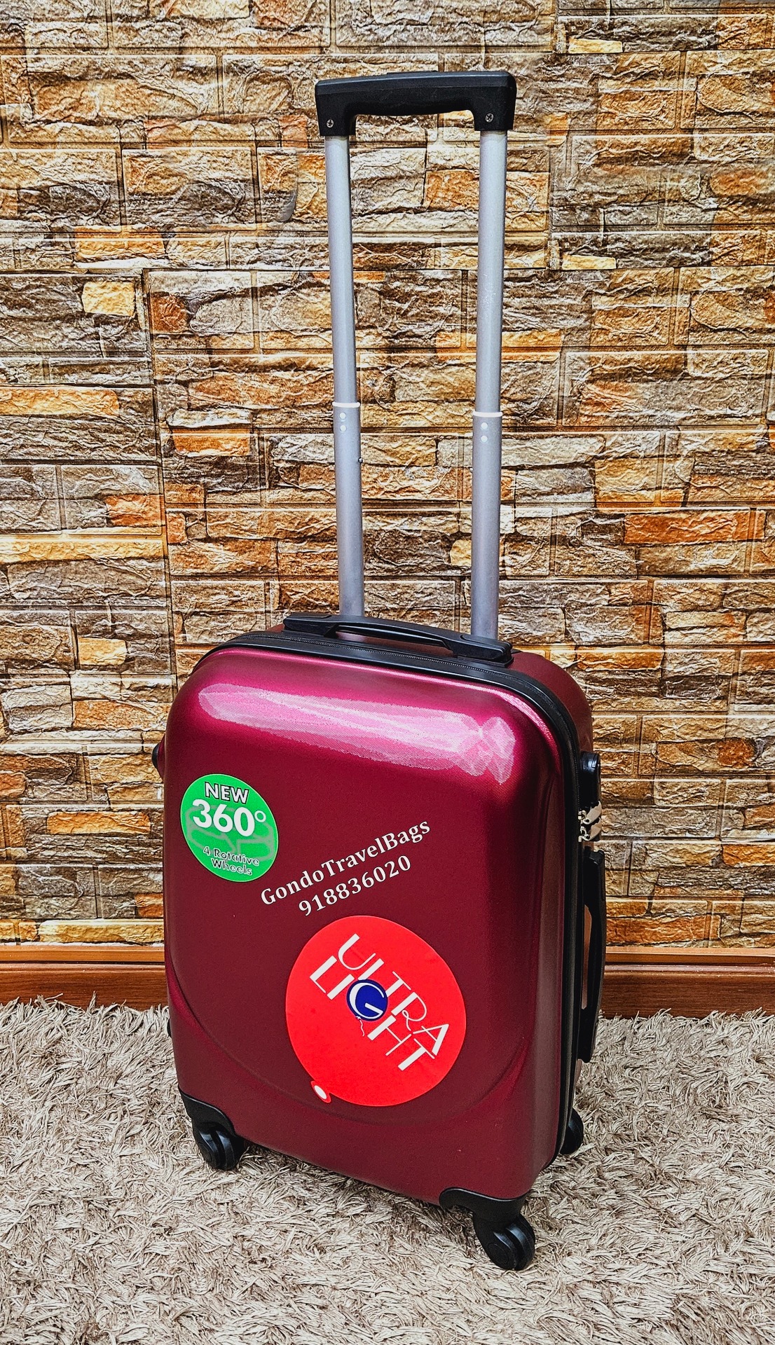 Mala de Cabine Com Trolley 55cm - Padrão Liso