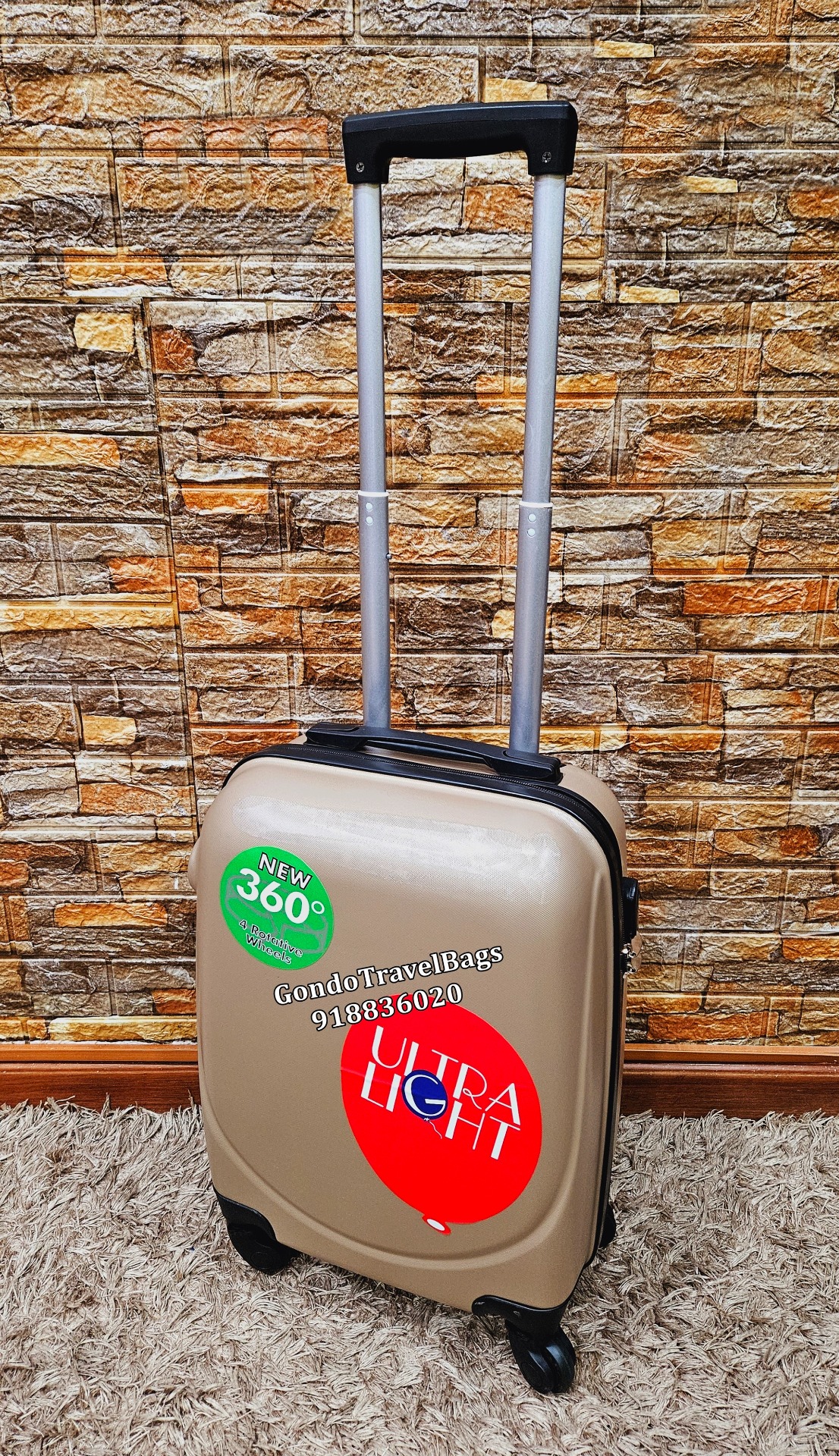 Mala de Cabine Com Trolley 50cm - Padrão Liso