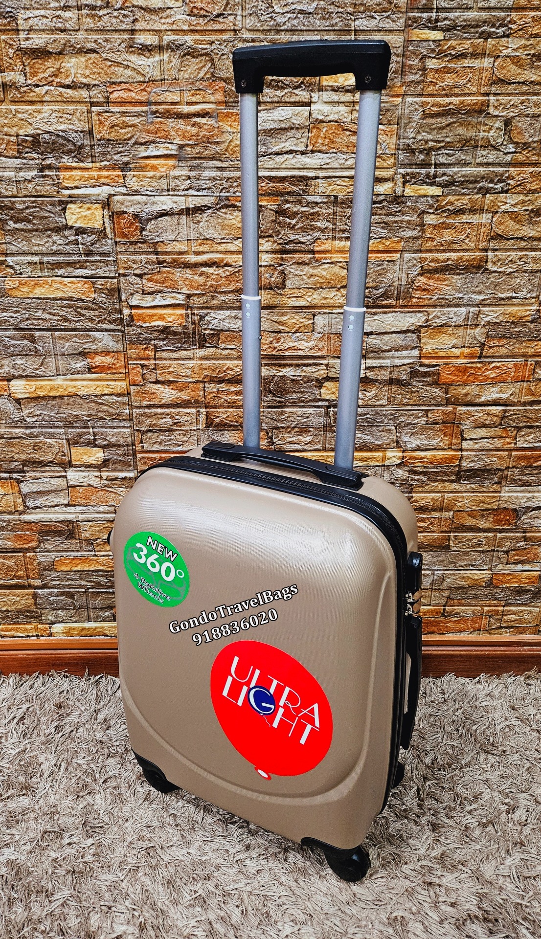 Mala de Cabine Com Trolley 55cm - Padrão Liso