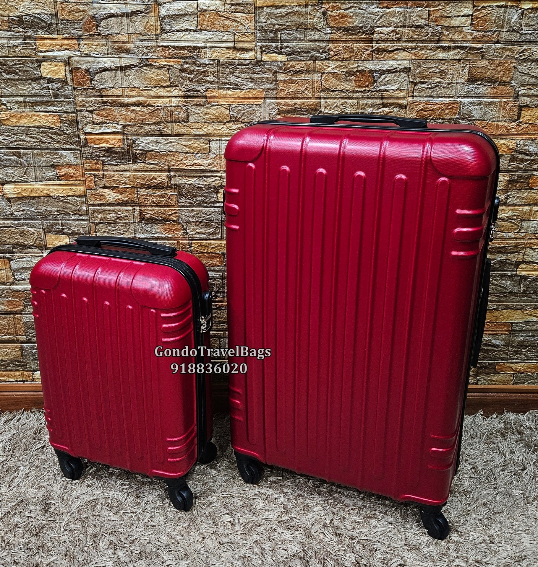Conjunto de 2 Malas de Viagem ABS - 1 Porão 32Kg + 1 Cabine 8 a 10Kg