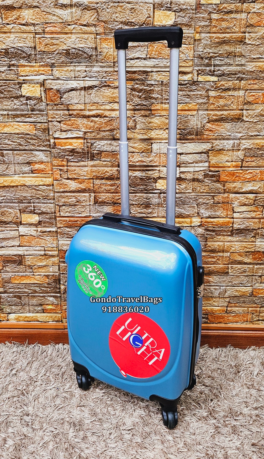 Mala de Cabine Com Trolley 50cm - Padrão Liso