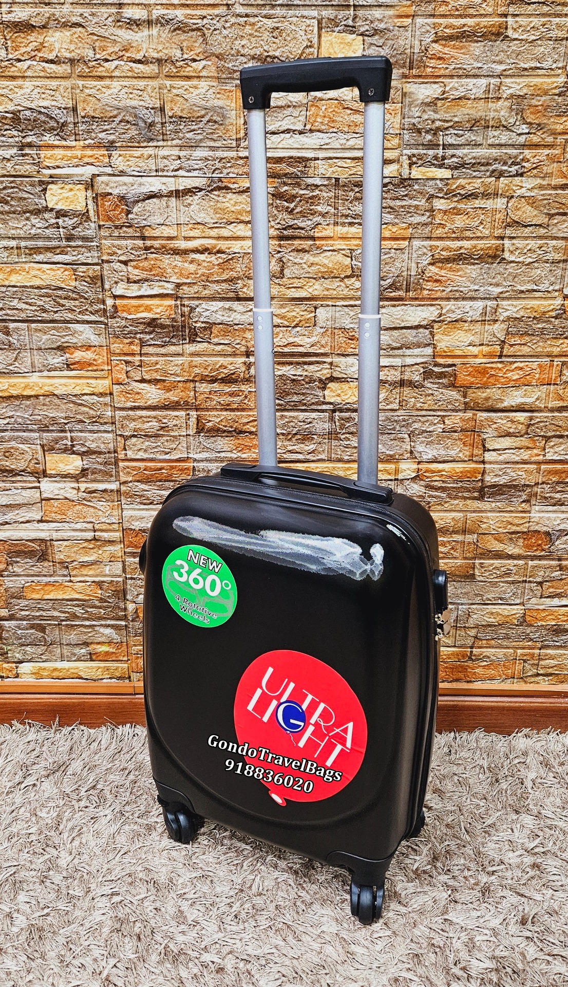 Mala de Cabine Com Trolley 50cm - Padrão Liso