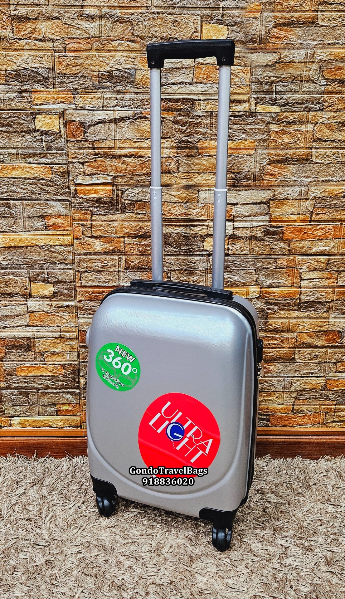 Mala de Cabine Com Trolley 50cm - Padrão Liso
