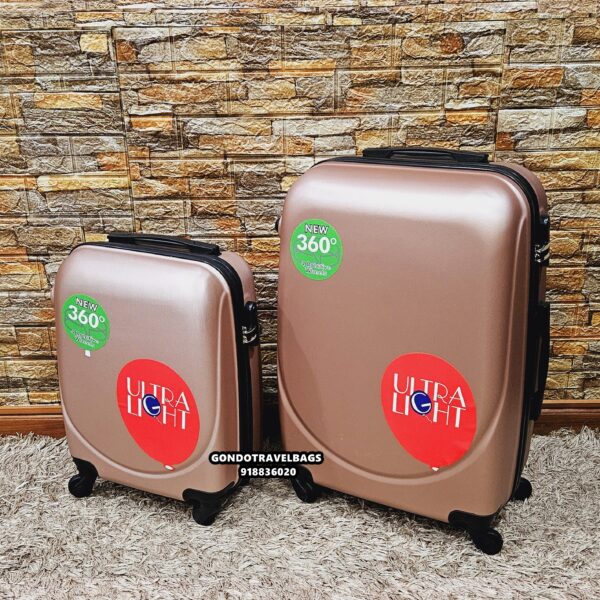 Conjunto de 2 Malas de Viagem ABS - 1 Porão 23Kg + 1 Cabine 8 ou 10Kg
